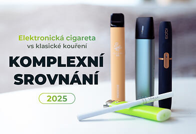 Elektronická cigareta vs. klasické kouření a zahřívaný tabák: Komplexní srovnání 2025