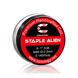 Předmotané spirálky Coilology Staple Alien Ni80 (0,14ohm) (2ks)