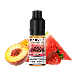 Maryliq Salt Peach Strawberry Watermelon Ice (Broskev, jahoda a vodní meloun) 10ml