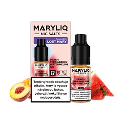 Maryliq Salt Peach Strawberry Watermelon Ice (Broskev, jahoda a vodní meloun) 10ml