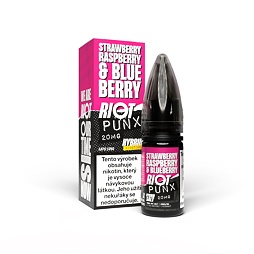 Riot Hybrid Salt Strawberry Raspberry Blueberry (Jahoda, malina a borůvka) 10ml