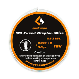 Fused Clapton SS316 - odporový drát 2x 26GA + 30GA (3m) - GeekVape