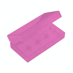 Plastové ochranné pouzdro pro baterie 2x18650 (Růžové)