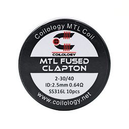 Předmotané spirálky Coilology MTL Series - MTL Fused Clapton SS316L (0,64ohm) (10ks)