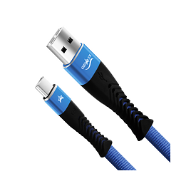 Dobíjecí kabel Kumiho K-2 USB-C - 2,4A (Černo-modrý)