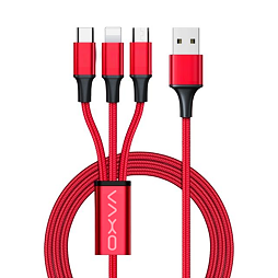 Dobíjecí kabel 3v1 OXVA (Červený)