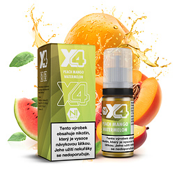 X4 Bar Juice Peach Mango Watermelon (Mango a vodní meloun) 10ml