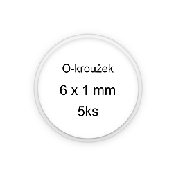 Sada O-kroužků / těsnění 6x1 mm (5ks)