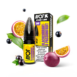 RIOT X Salt Blackcurrant & Passionfruit (Černý rybíz a marakuja) 10ml