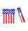 Smršťovací folie pro baterie 18650 s potiskem (USA vlajka)