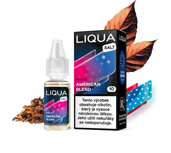 LIQUA Salt American Blend (Americká tabáková směs) 10ml