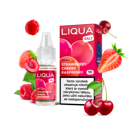 LIQUA Salt Strawberry Cherry Raspberry (Jahoda, třešeň a malina) 10ml