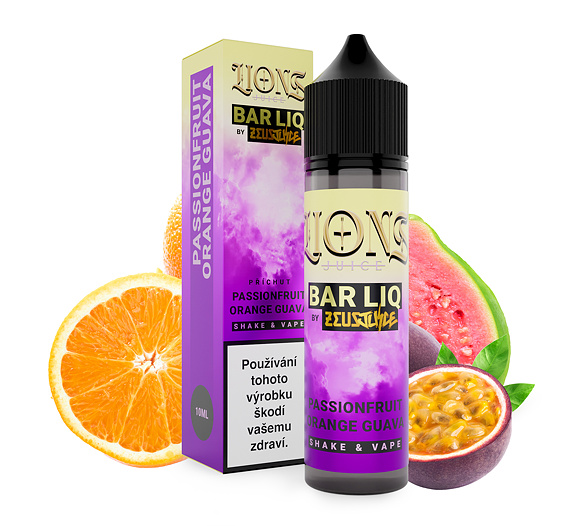 Příchuť Lions Barliq S&V: Passionfruit Orange Guava (Marakuja, pomeranč, guava)