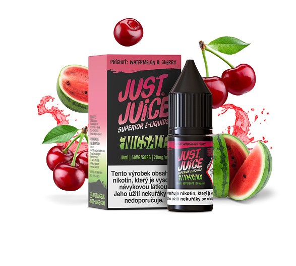Just Juice Salt Watermelon & Cherry (Vodní meloun & třešeň) 10ml