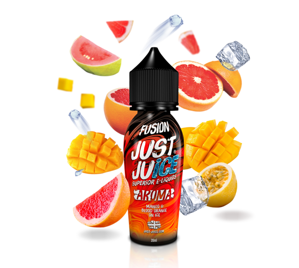 Příchuť Just Juice S&V: Fusion Mango & Blood Orange On Ice (Ledové mango & červený pomeranč) 20ml