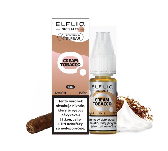 Elfliq Salt Cream Tobacco (Tabák s krémem) 10ml