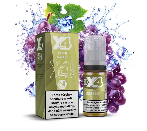 X4 Bar Juice Grape Ice (Ledové hroznové víno) 10ml