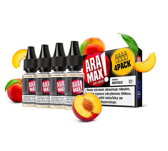 Aramax Max Peach (Broskev) 4x10ml