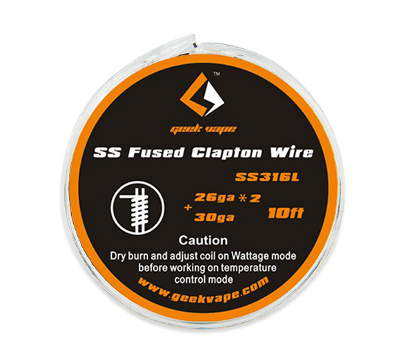 Fused Clapton SS316 - odporový drát 2x 26GA + 30GA (3m) - GeekVape