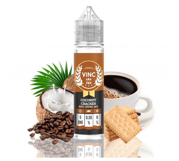 Příchuť VINC S&V: Coconut Cracker (Sušenka s kávou a kokosem) 12ml