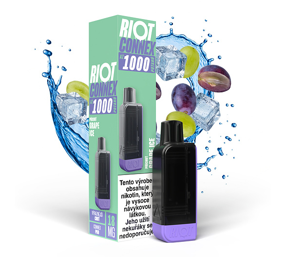 RIOT Connex 1000 předplněná kapsle (Grape Ice) 1ks