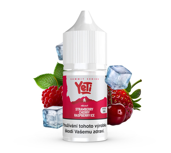 Příchuť Yeti Summit S&V: Strawberry Cherry Raspberry Ice (Ledová jahoda, třešeň a malina)