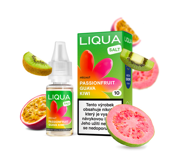 LIQUA Salt Passionfruit Guava Kiwi (Kiwi, marakuja a guava) 10ml