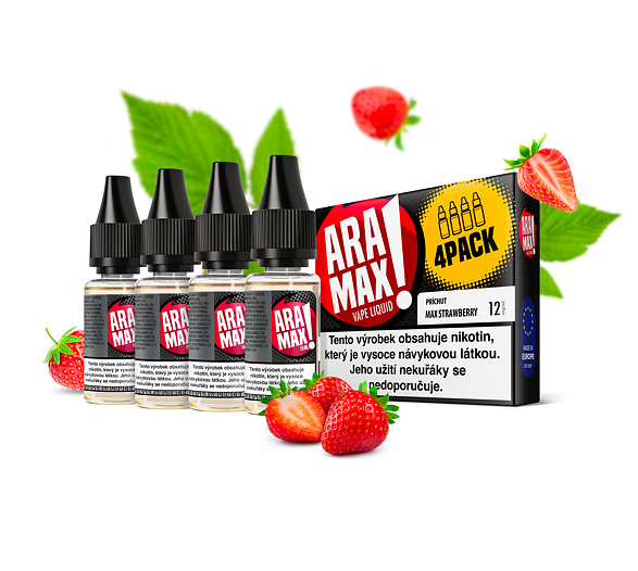 Aramax Max Strawberry (Jahoda) 4x10ml