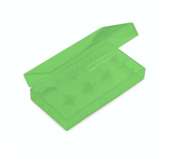 Plastové ochranné pouzdro pro baterie 2x18650 (Zelené)
