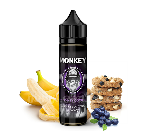 Příchuť Monkey S&V: Monkey Cookie (Sušenka s banánem a borůvkou) 12ml