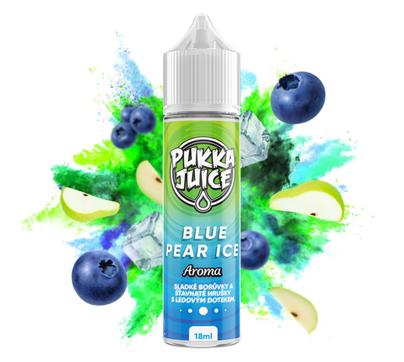 Příchuť Pukka Juice S&V: Blue Pear Ice (Ledová borůvka s hruškou) 18ml