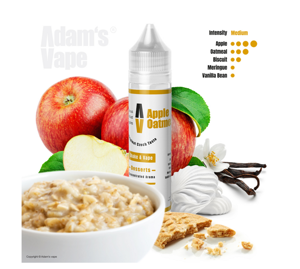 Příchuť Adams vape S&V: Apple Oatmeal (Ovesná kaše s jablky) 12ml