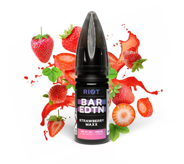 Riot BAR EDTN Salt Strawberry Maxx (Jahodový energeťák) 10ml