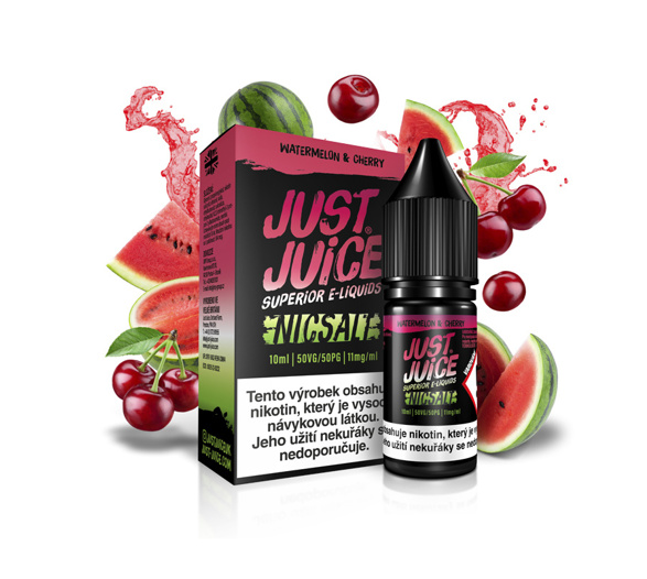 Just Juice Salt Watermelon & Cherry (Vodní meloun & třešeň) 10ml