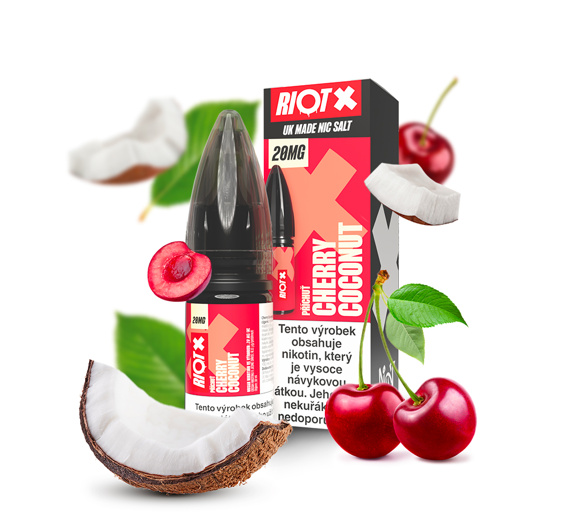 RIOT X Salt Cherry Coconut (Třešeň a kokos) 10ml