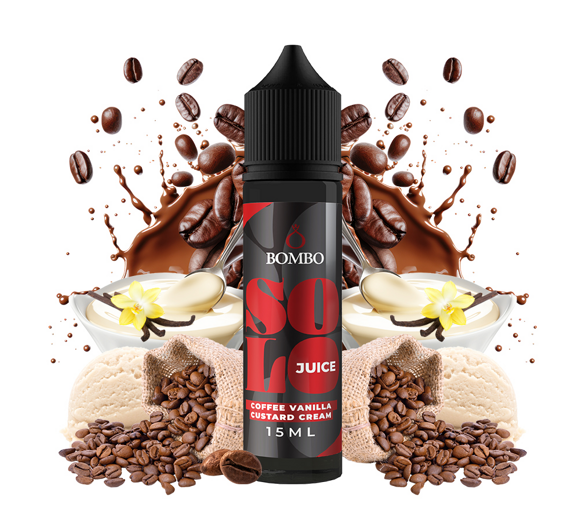 Příchuť Bombo Solo Juice S&V: Coffee Vanilla Custard Cream (Káva s vanilkovým krémem) 15ml