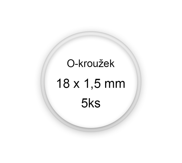 Sada O-kroužků / těsnění 18x1,5 mm (5ks)