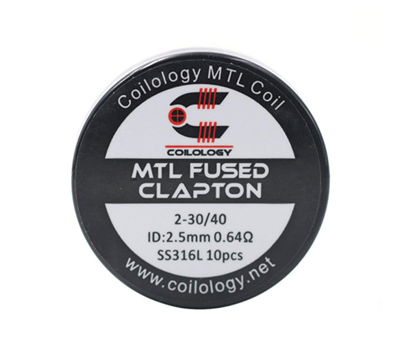 Předmotané spirálky Coilology MTL Series - MTL Fused Clapton SS316L (0,64ohm) (10ks)
