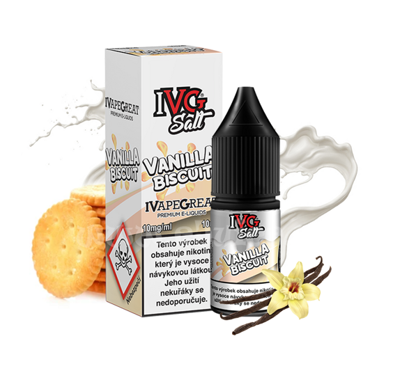 IVG Salt Vanilla Biscuit (Vanilková sušenka) 10ml