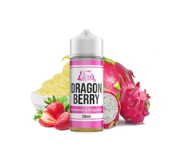 Příchuť Infamous Elixir S&V: Dragonberry (Jahody, dračí ovoce a pudink) 20ml