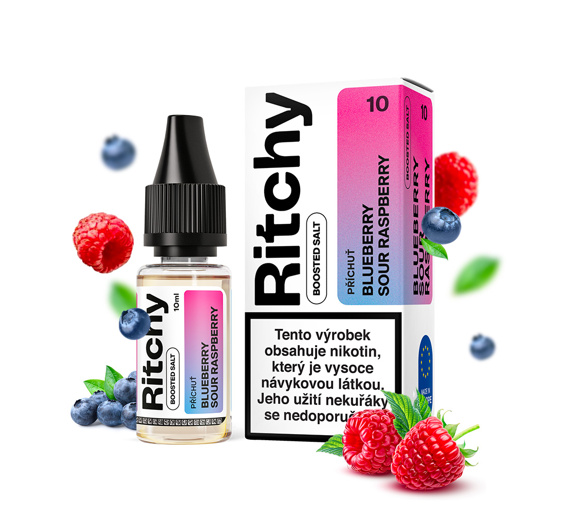 Ritchy Salt Blueberry Sour Raspberry (Nakyslá borůvka s malinou) 10ml