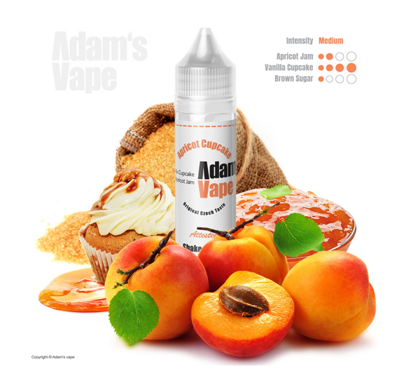 Příchuť Adams vape S&V: Apricot Cupcake (Sladký meruňkový cupcake) 12ml