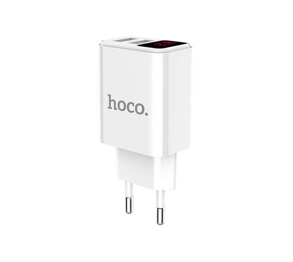 Nabíjecí adaptér do sítě Hoco C63A Dual USB (5V / 2,1A) (Bílý)
