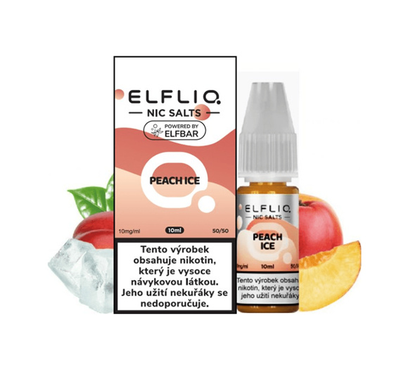 Elfliq Salt Peach Ice (Ledový broskvový džus) 10ml