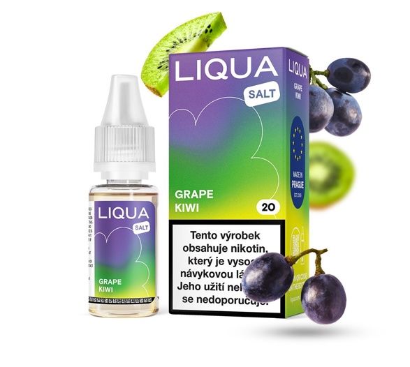 LIQUA Salt Grape Kiwi (Hroznové víno a kiwi) 10ml