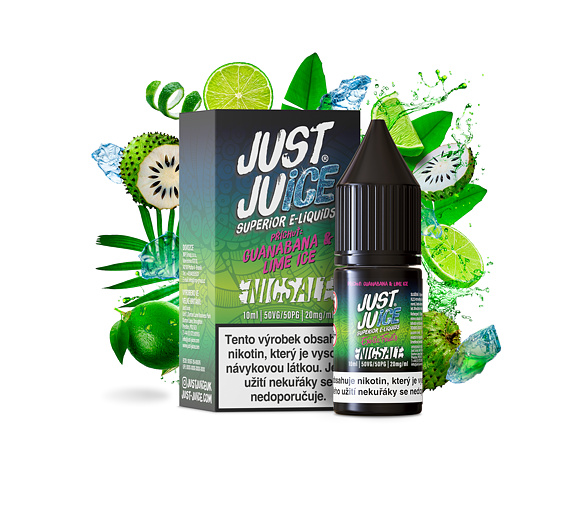 Just Juice Salt Guanabana & Lime Ice (Ledová limetka s graviolou) 10ml