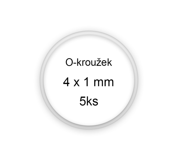 Sada O-kroužků / těsnění 4x1 mm (5ks)