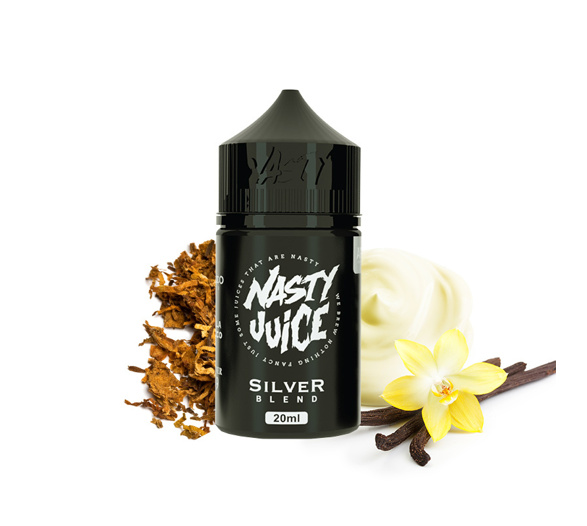 Příchuť Nasty Juice S&V: Silver (Tabák s vanilkovým pudinkem) 20ml