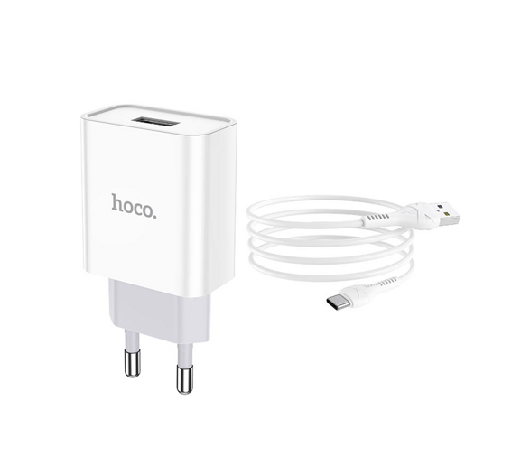 Nabíječka Hoco C81 Asombroso USB-C (5V / 2,1A) (Bílá)