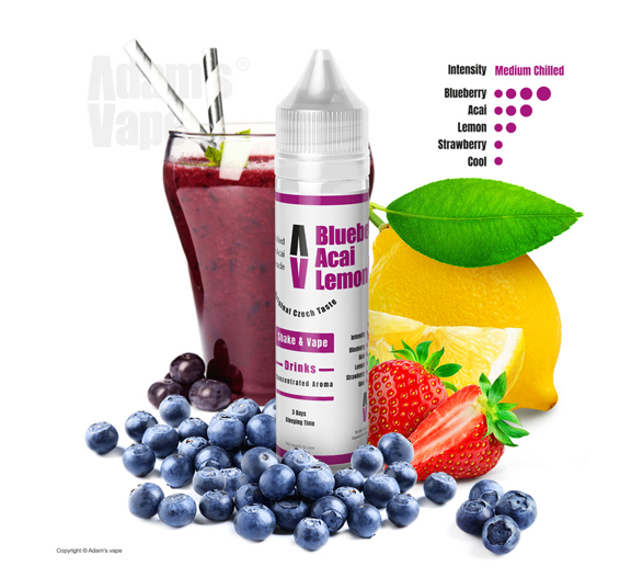 Příchuť Adams vape S&V: Blueberry Acai Lemonade (Vychlazená borůvková limonáda) 12ml